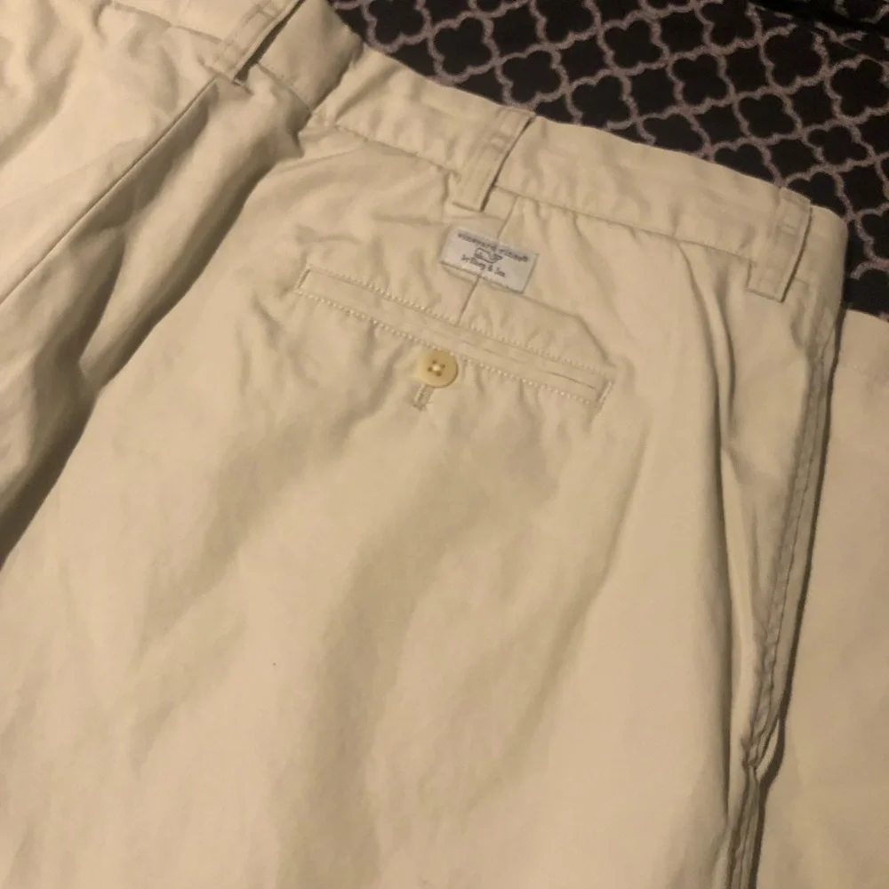 Vineyard Vines Mens Beige Chino Khaki Casual Pants Sz 40 X 32 Wide Leg K13